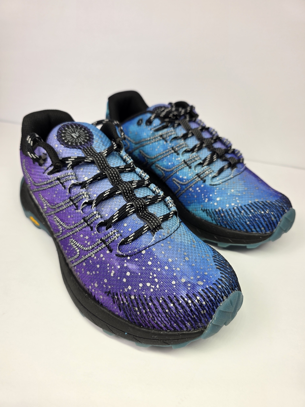 Merrell Moab Flight Galactic Float Pro Hiking Shoes Purple & Blue - Picture 2 of 16